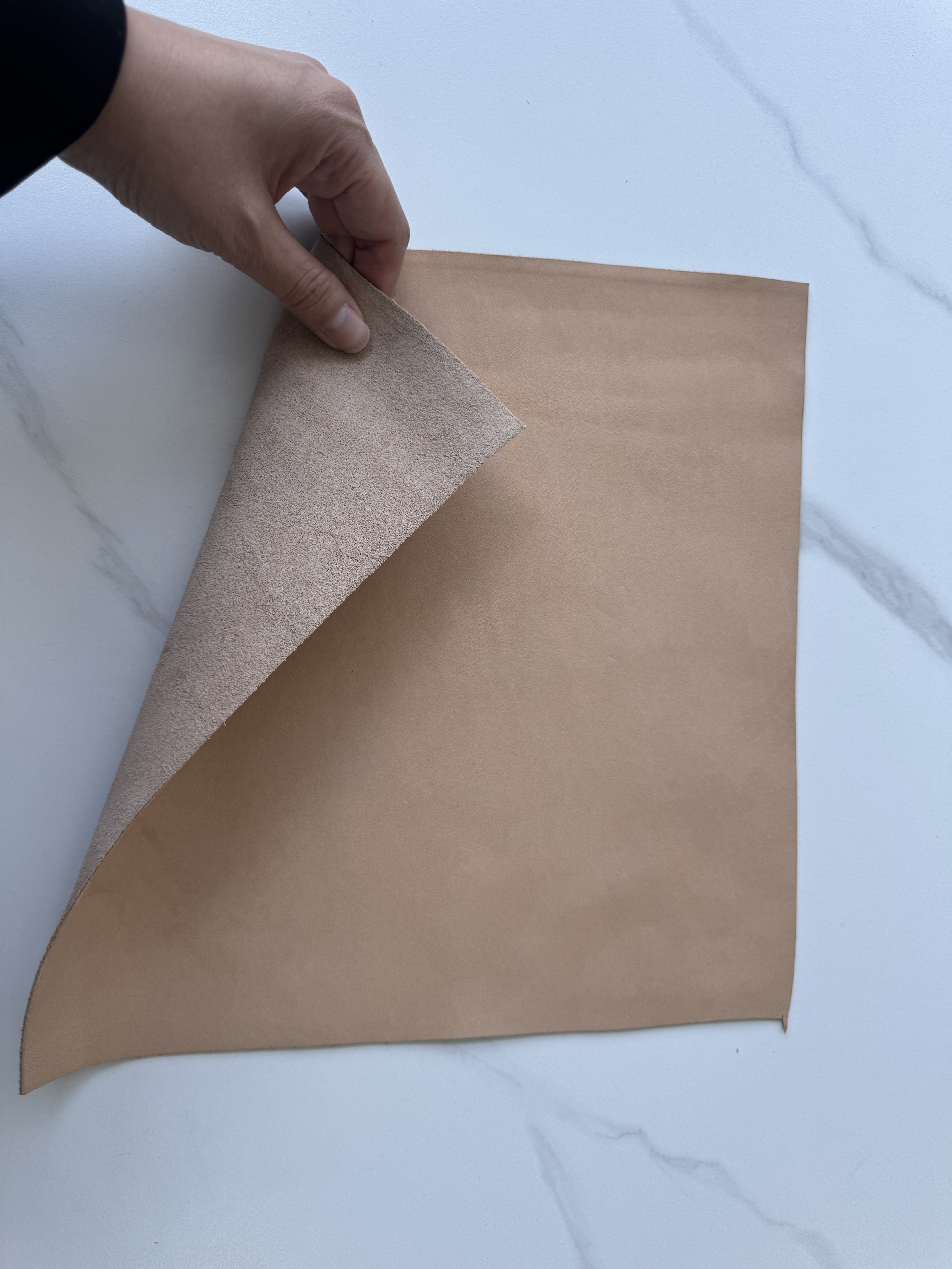 천연가죽원단 Full베지터블 생지 카우,고트,쉽 30cmx30cm - 상세 이미지 5