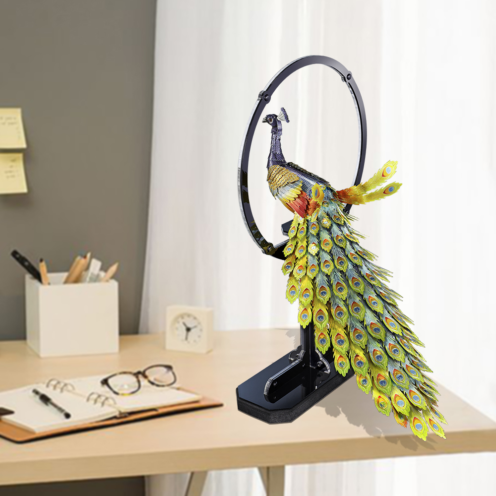 피스쿨 3D 메탈퍼즐 입체퍼즐 화려한 공작새 모형 DIY 조립 키트 - 상세 이미지 5