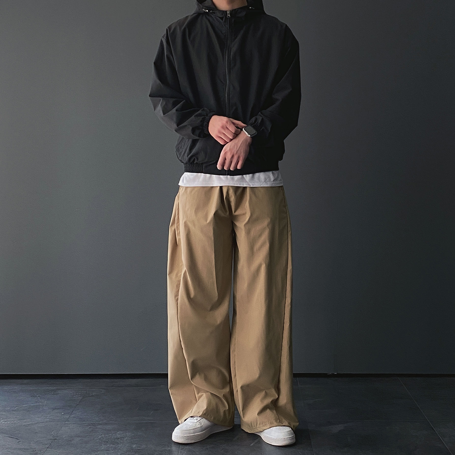 1+1 남자바스락바지 벌룬팬츠 통넓은바지 와이드팬츠 - 상세 이미지 3