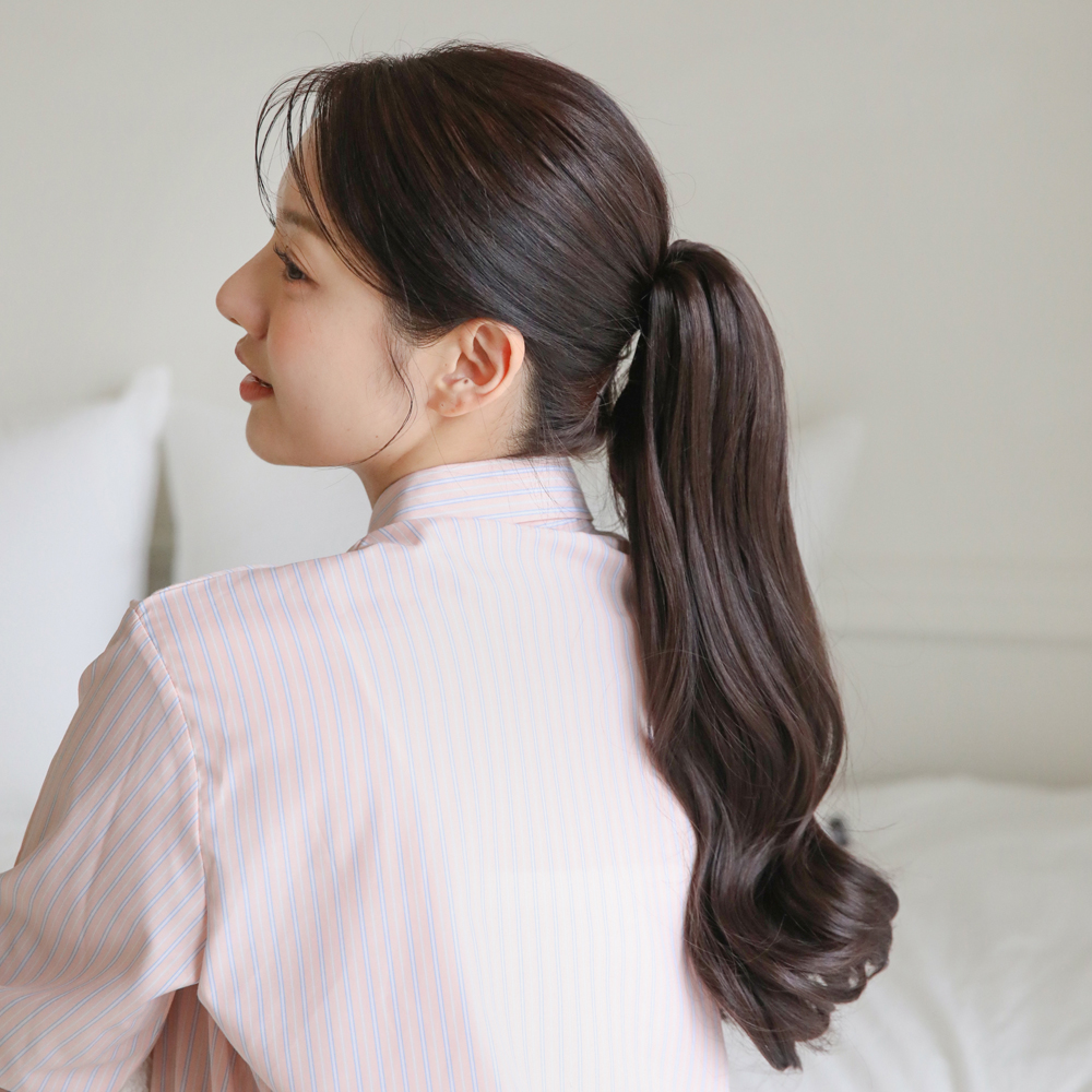 포니테일가발 달비 집게가발 롱레이어드 S컬 - 상품 이미지