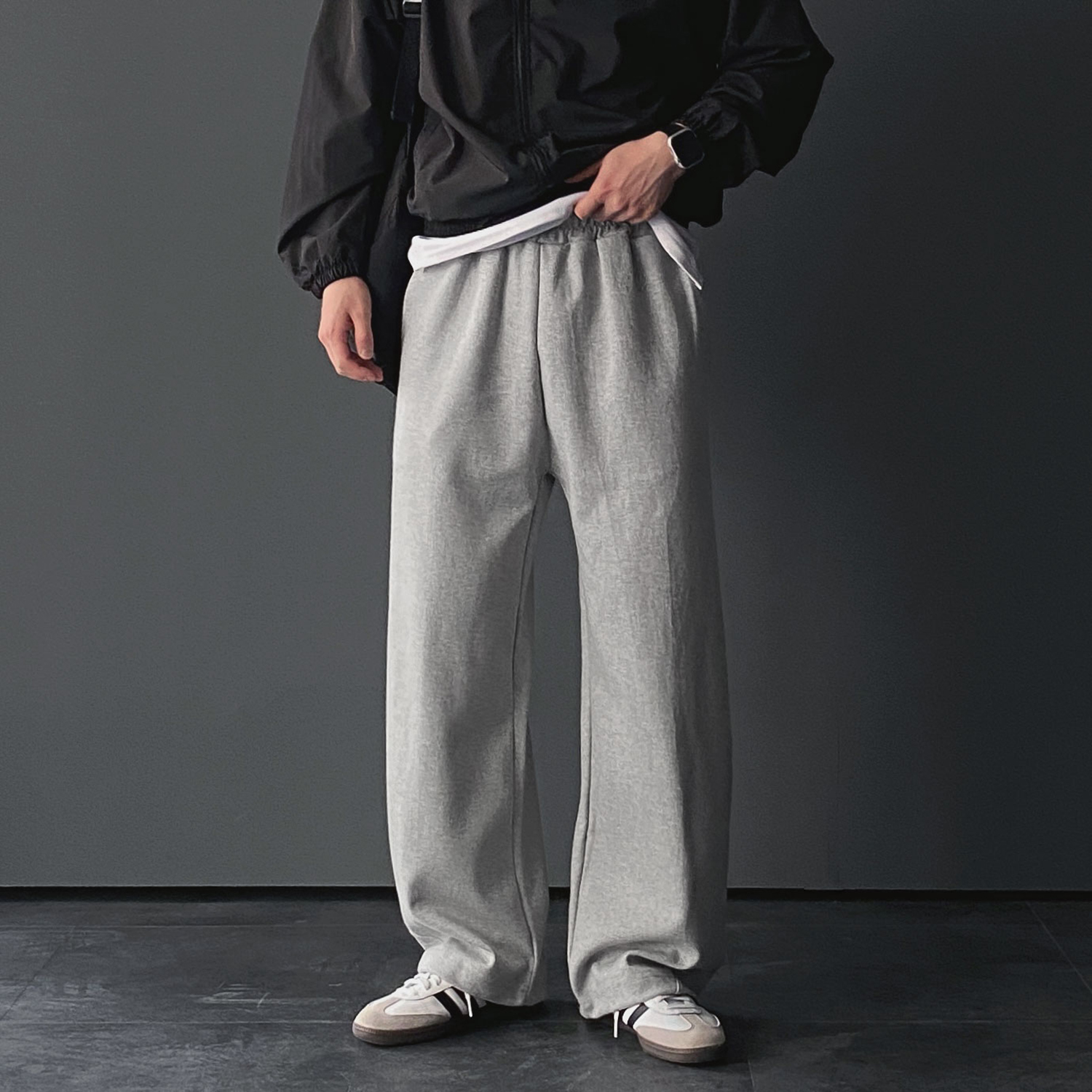 스웻팬츠 스웨트팬츠 남자와이드트레이닝 - 상세 이미지 2