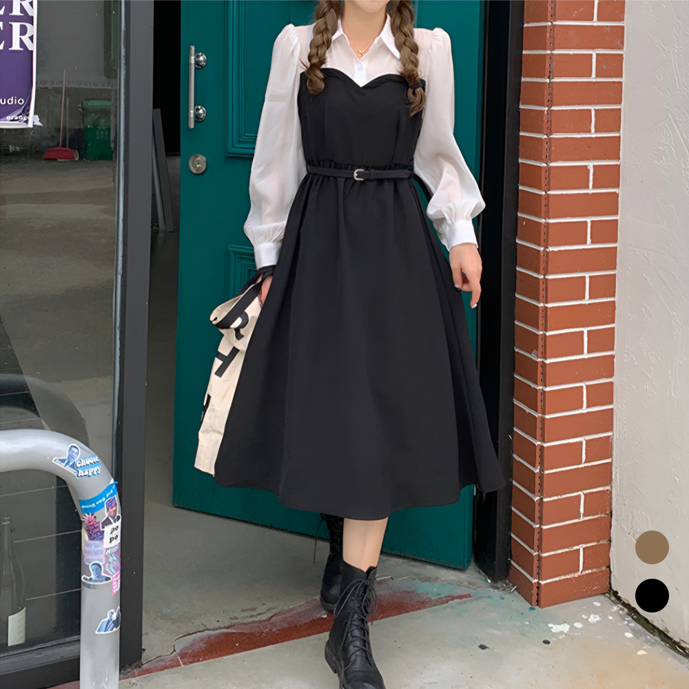 친구결혼식복장 친척 예식장 하객룩 결혼 봄 가을 롱 원피스