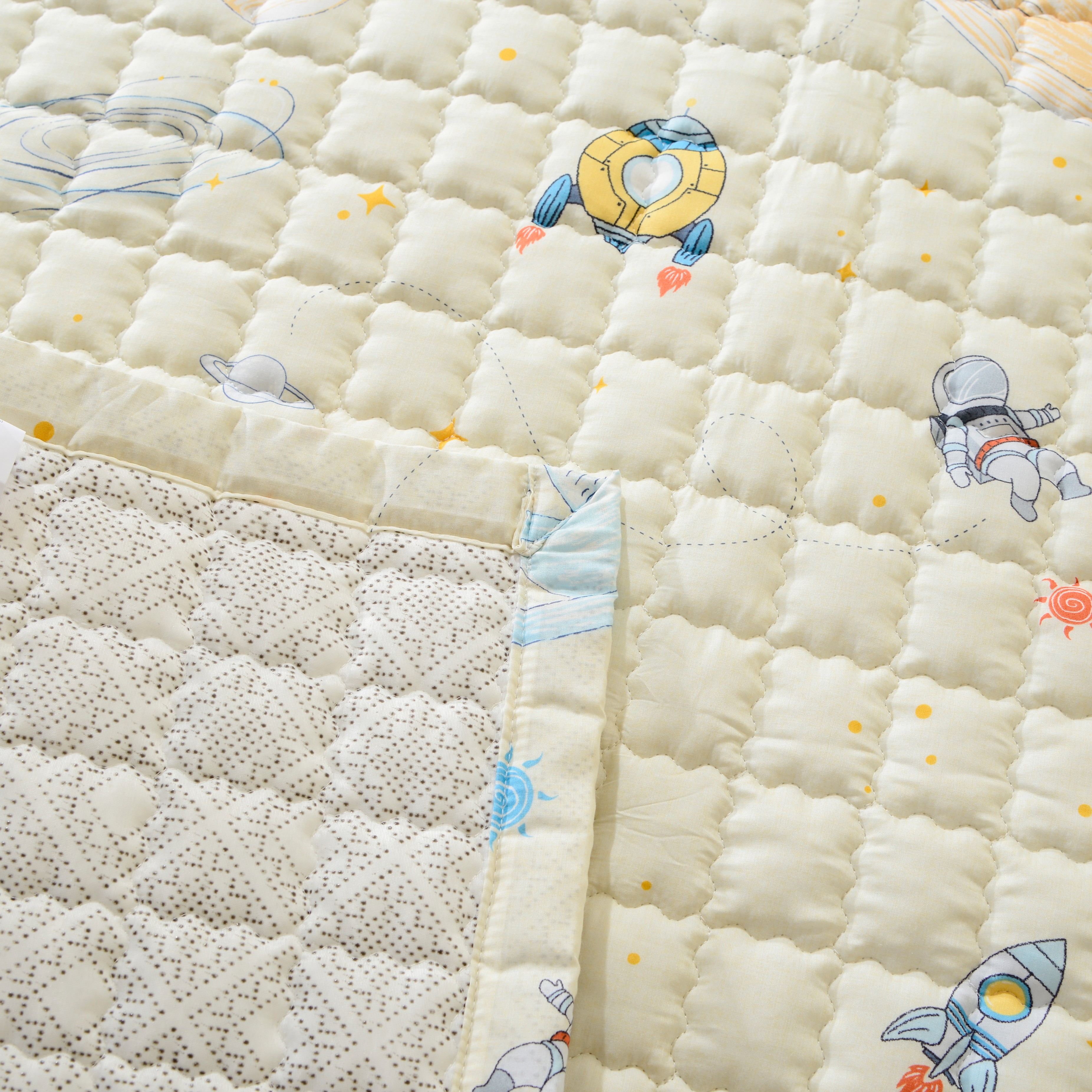 우주여행 키즈 모달 침대패드 알러지케어 매트리스 고정밴딩 어린이침구 패드