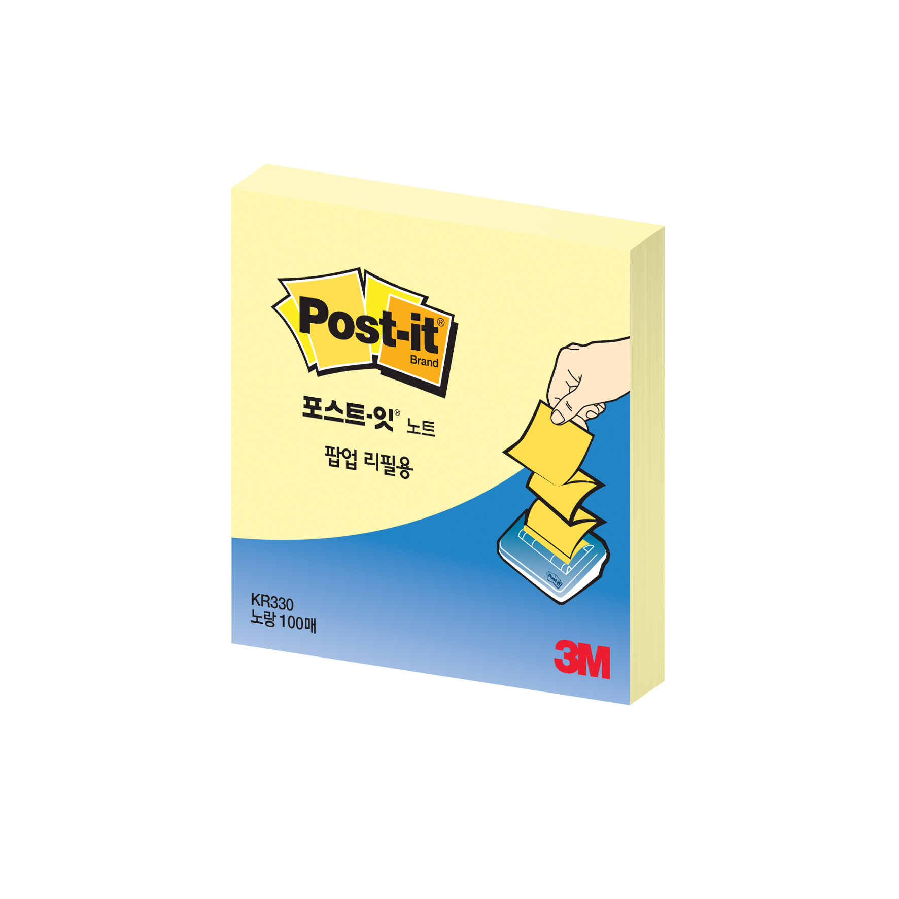 3M 포스트잇 팝업리필 KR330 100매 12개입 - 상세 이미지 2