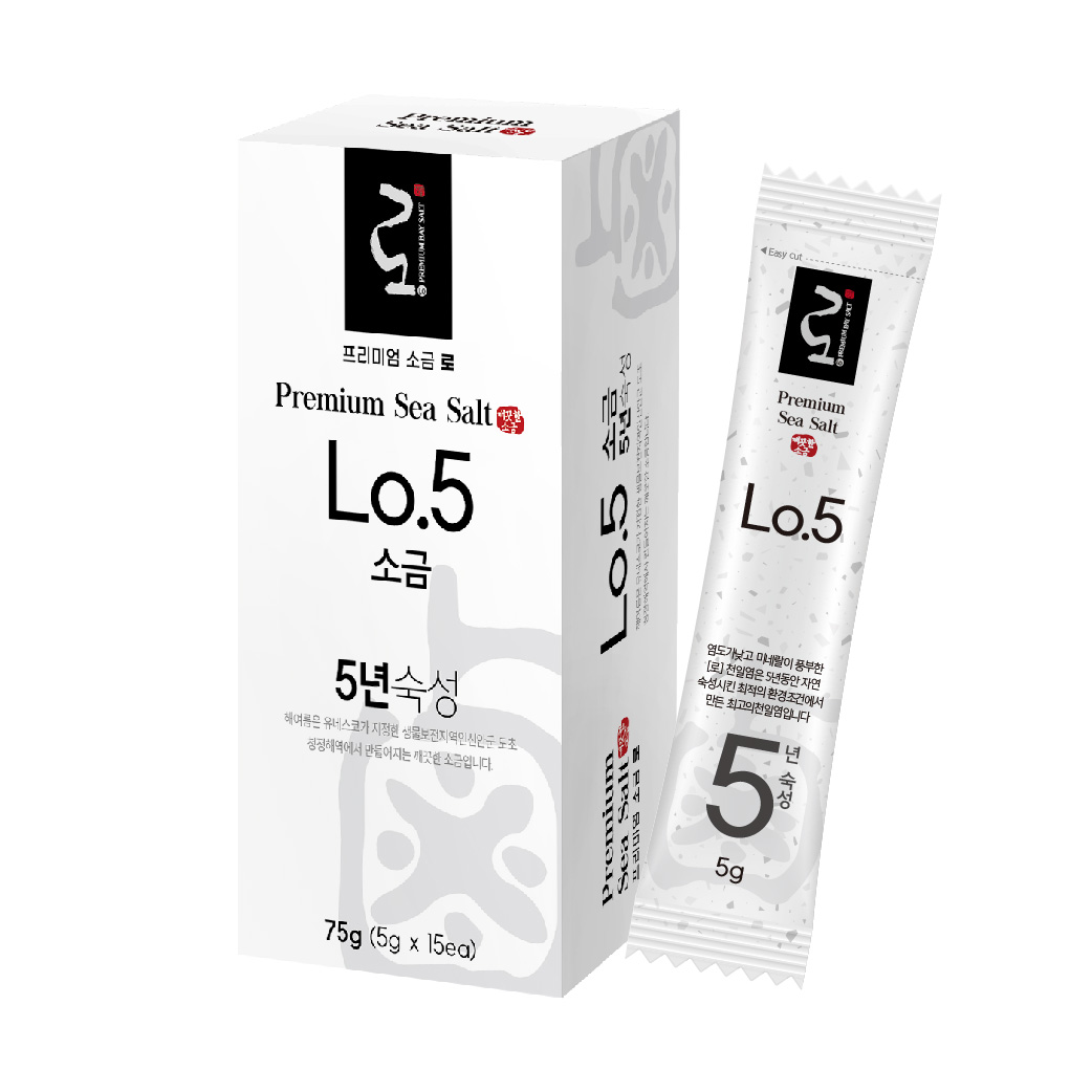 5년 숙성 프리미엄 천일염 스틱 소금 - Lo.5 (15개입) 소금차 캠핑 여행 1인가구 자취 개별포장 휴대용 - 상세 이미지 4