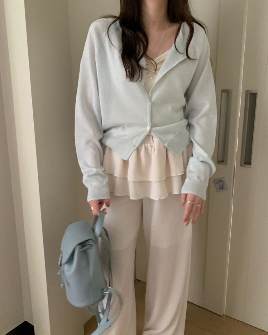 [💙여름가디건] 프리티영띵 루즈 린넨 얇은 살안타 가디건 5color 상세 이미지 4