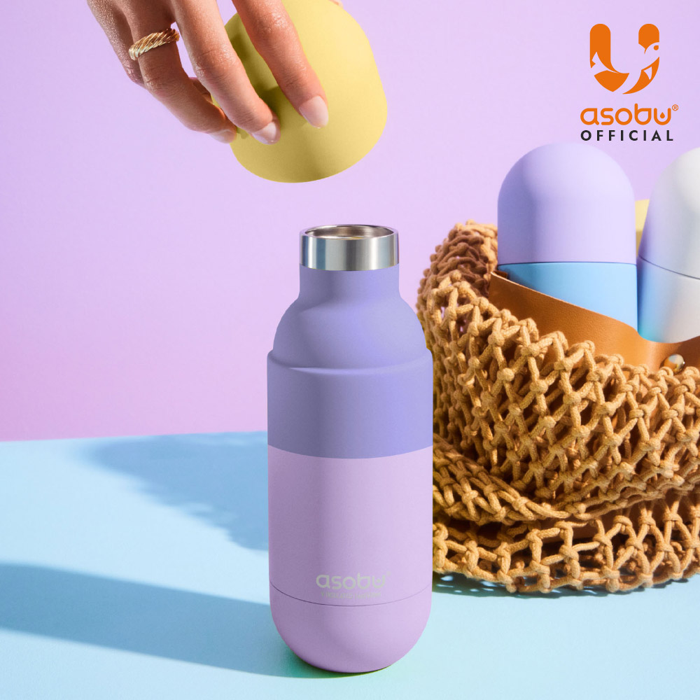 아소부 스테인레스 보온보냉 텀블러 파스텔 오브 420ml, 파스텔 퍼플 - 메인 이미지
