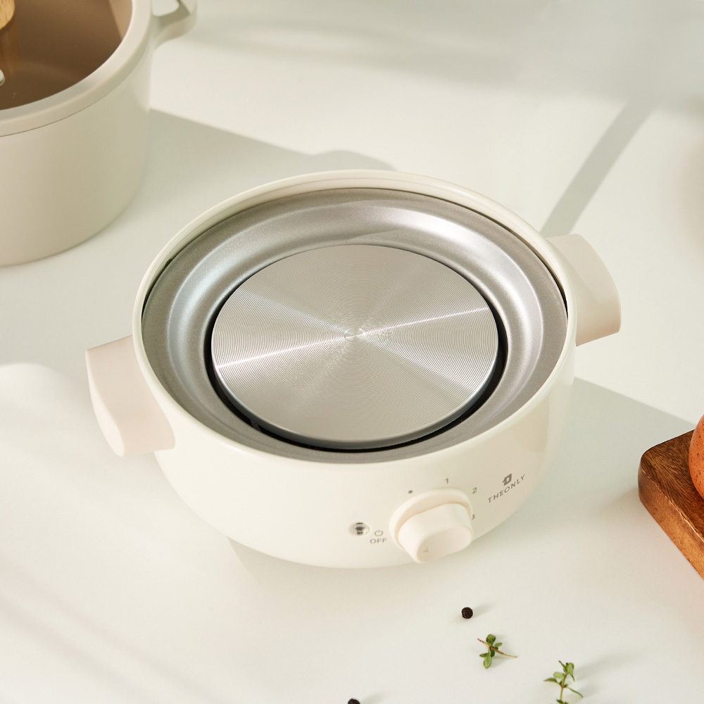 디온리 올스텐 4in1 분리형 계란찜기 멀티쿠커 전골냄비 전기그릴 라면포트 NJM221CW