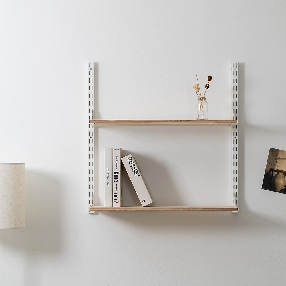모듈 시스템 벽선반 벽걸이 선반 자작나무 인테리어 거실 주방 세탁실 기둥 900mm