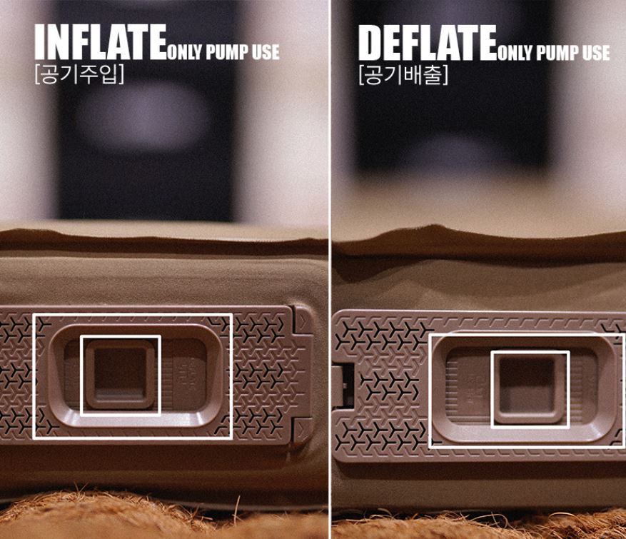 트루버 자충 매트 에어 리스 캠핑 휴대용 침대 더블, 10cm, 탄베이지