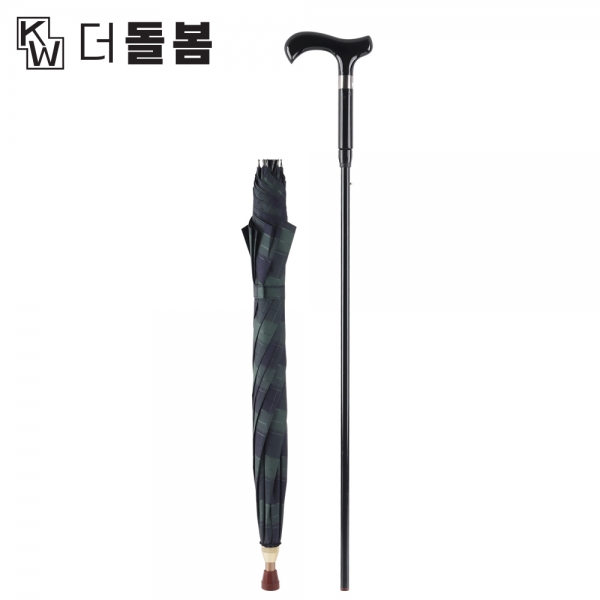 강원전자 더돌봄 DB-EZ021GR 미끄럼방지 어르신 지팡이 우산 (그린) - 상세 이미지 2