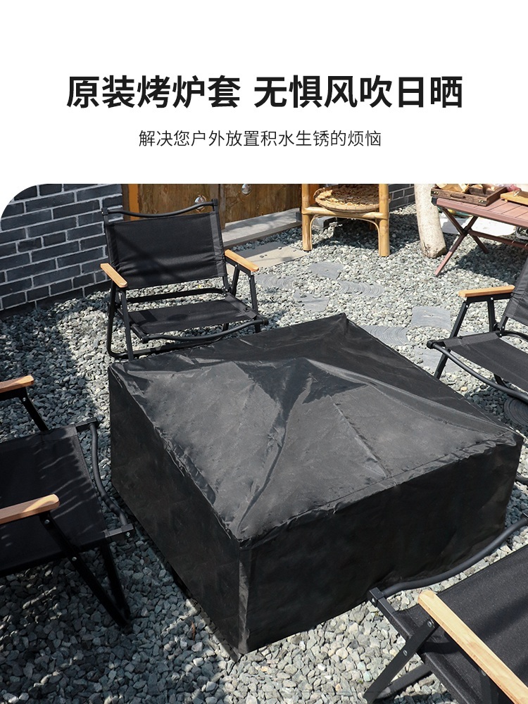 불판 테이블 캠핑 베란다 고기 굽는상 야외용 그릴 숫불 제트 정사각형+기본모델 - 상세 이미지 5