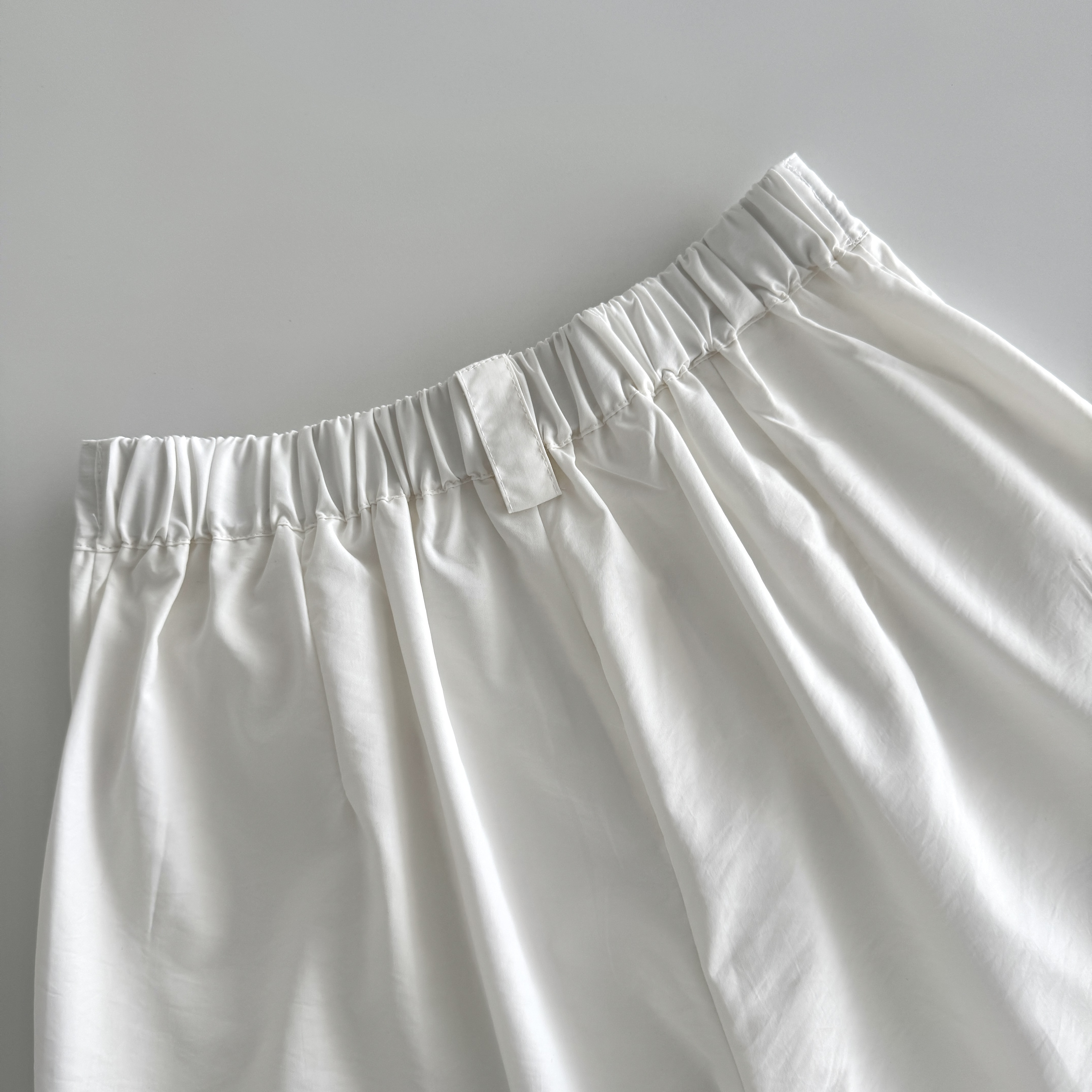 고무줄 통 키작녀 냉장고 바지 핀턱와이드 조커 팬츠 화이트, FREE(One size) - 상세 이미지 3