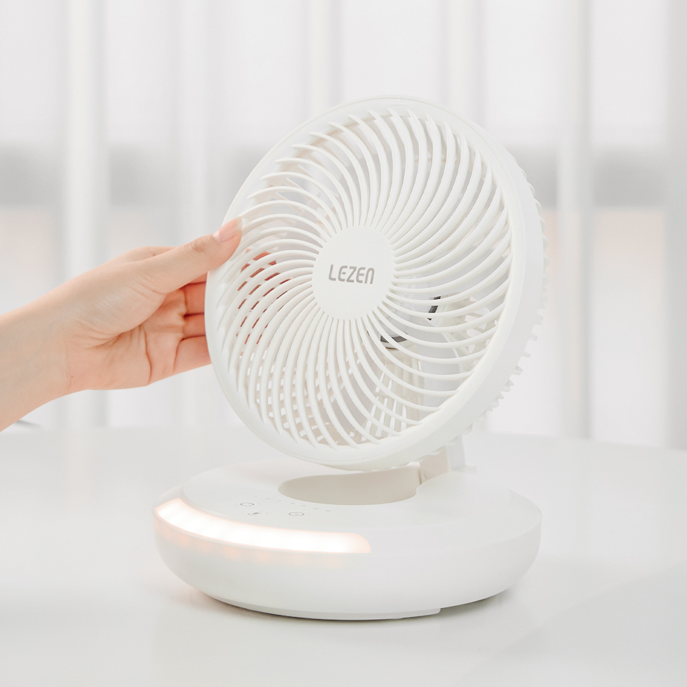 르젠 BLDC 분리세척 무드등 디자인 무선 탁상용 선풍기 LZEF-WL600 - 상세 이미지 2