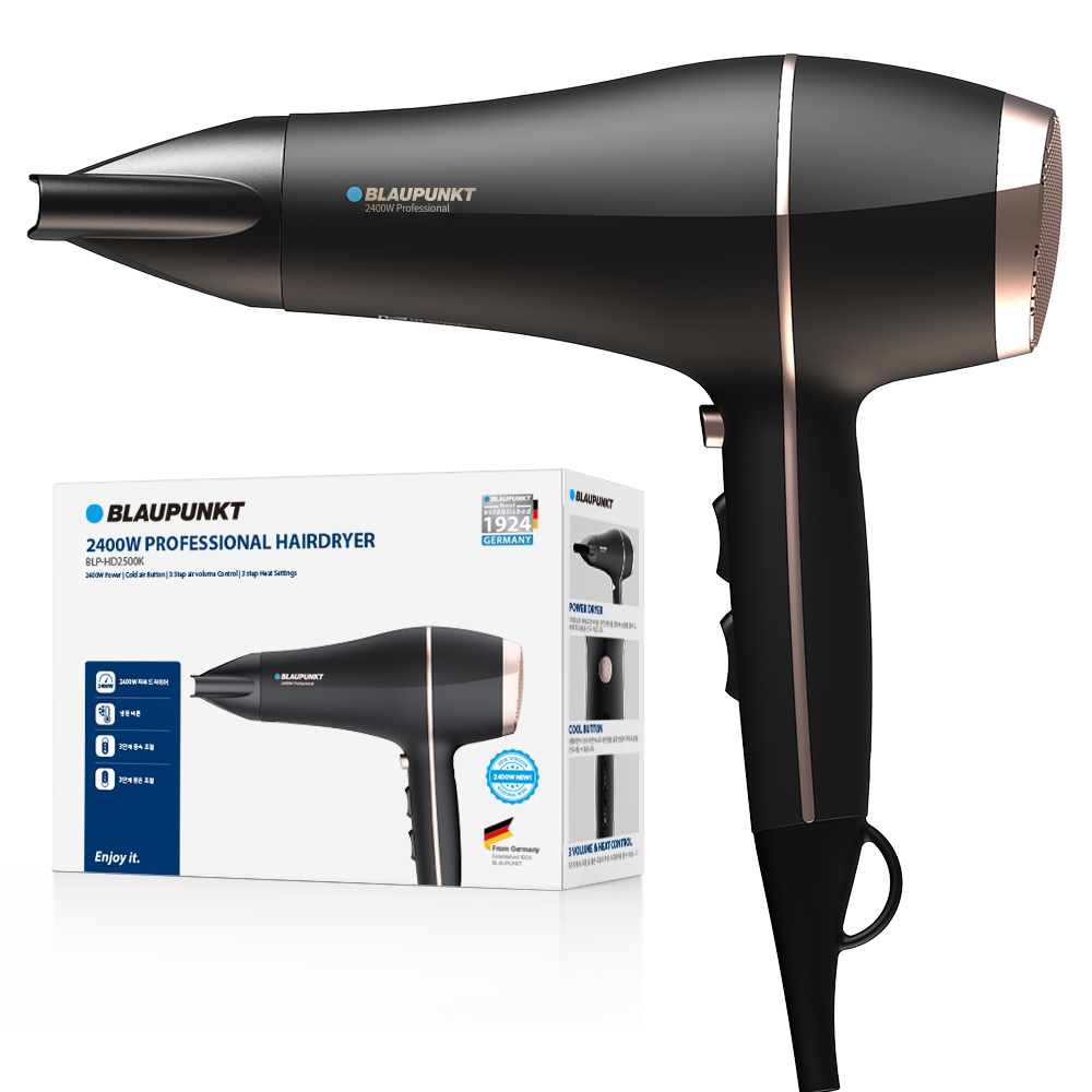 블라우풍트 초고출력 2400W 퀵드라이 헤어드라이기 BLP-HD2500 블랙 제품 이미지