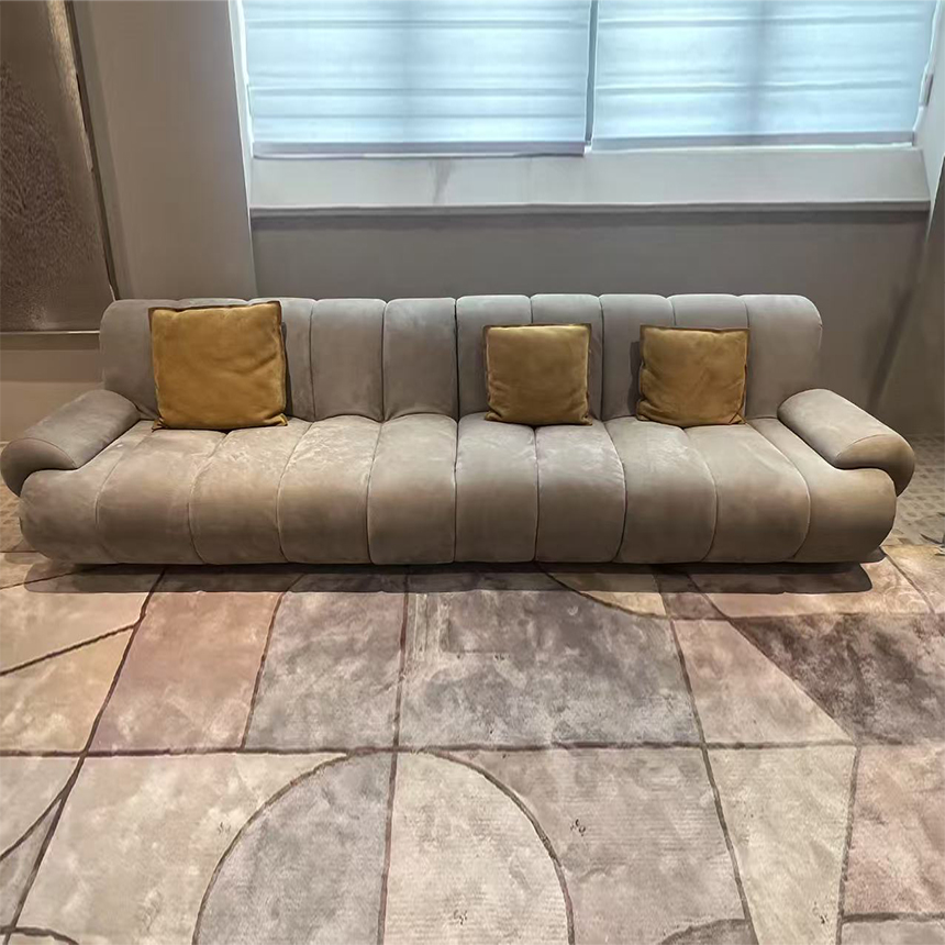 루지아노 스네이크 거실 사무실 천연 가죽 소파 3인 Rugiano Snake Sofa