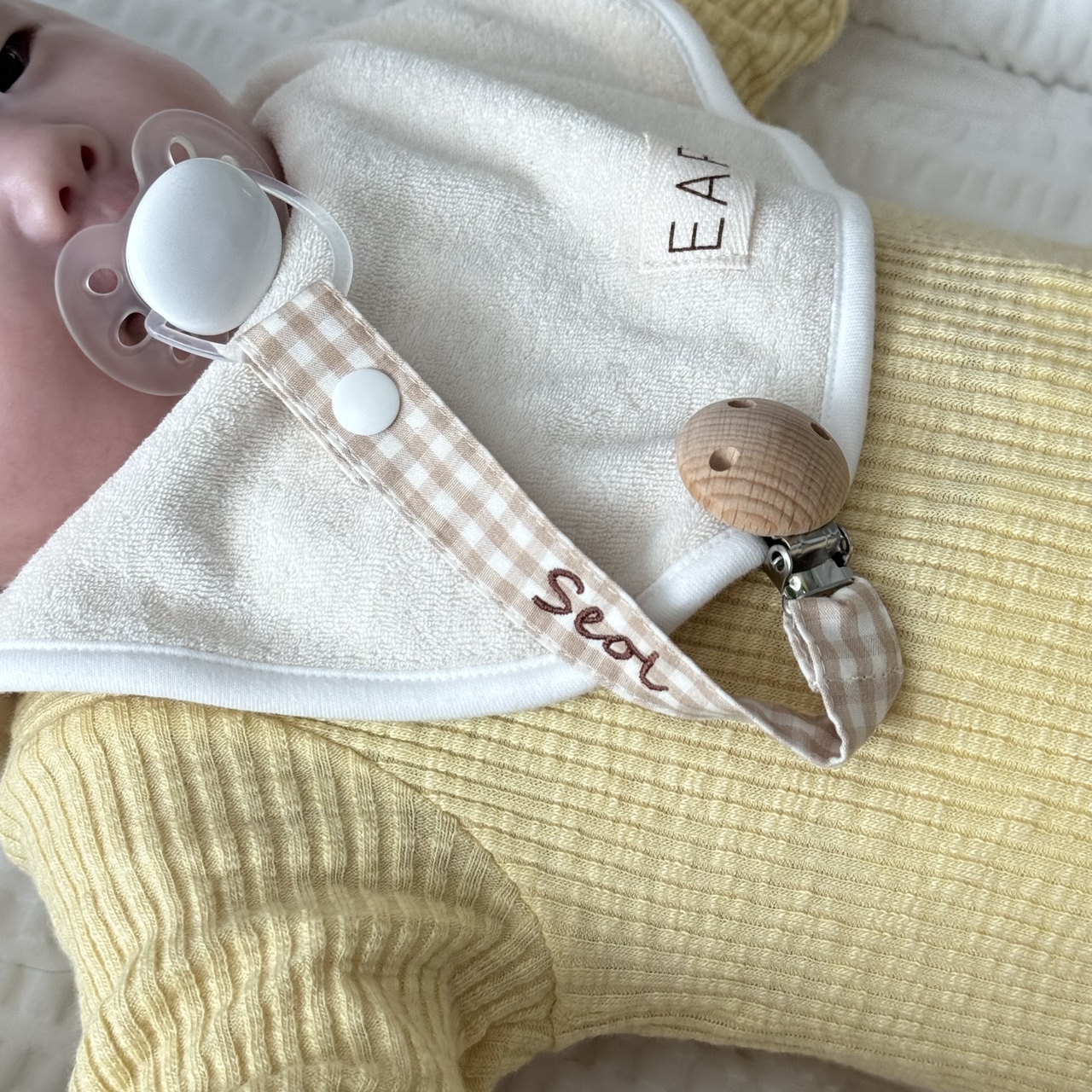 이름자수 쪽쪽이클립 스트랩 아기 쪽쪽이 분실방지 - 상세 이미지 4