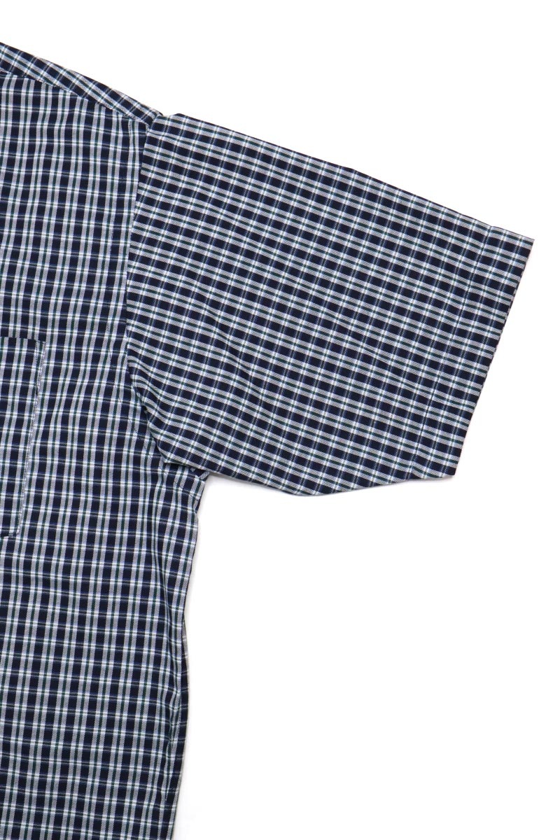 단톤 남성 스냅버튼 다운 반팔셔츠 DT-B0337POD NAVY GREEN CHECK 40 이미지 7