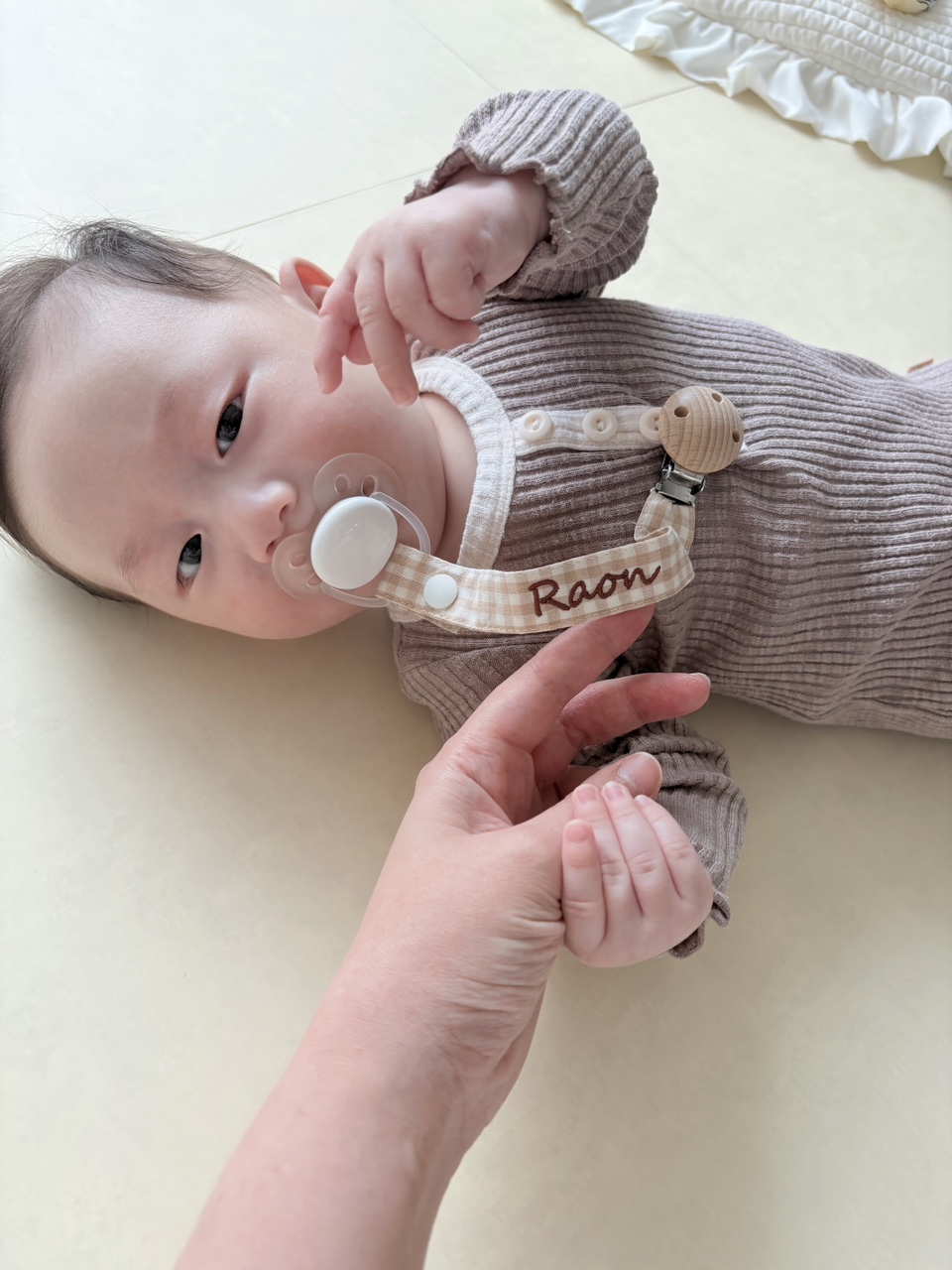 이름자수 쪽쪽이클립 스트랩 아기 쪽쪽이 분실방지 - 상세 이미지 3