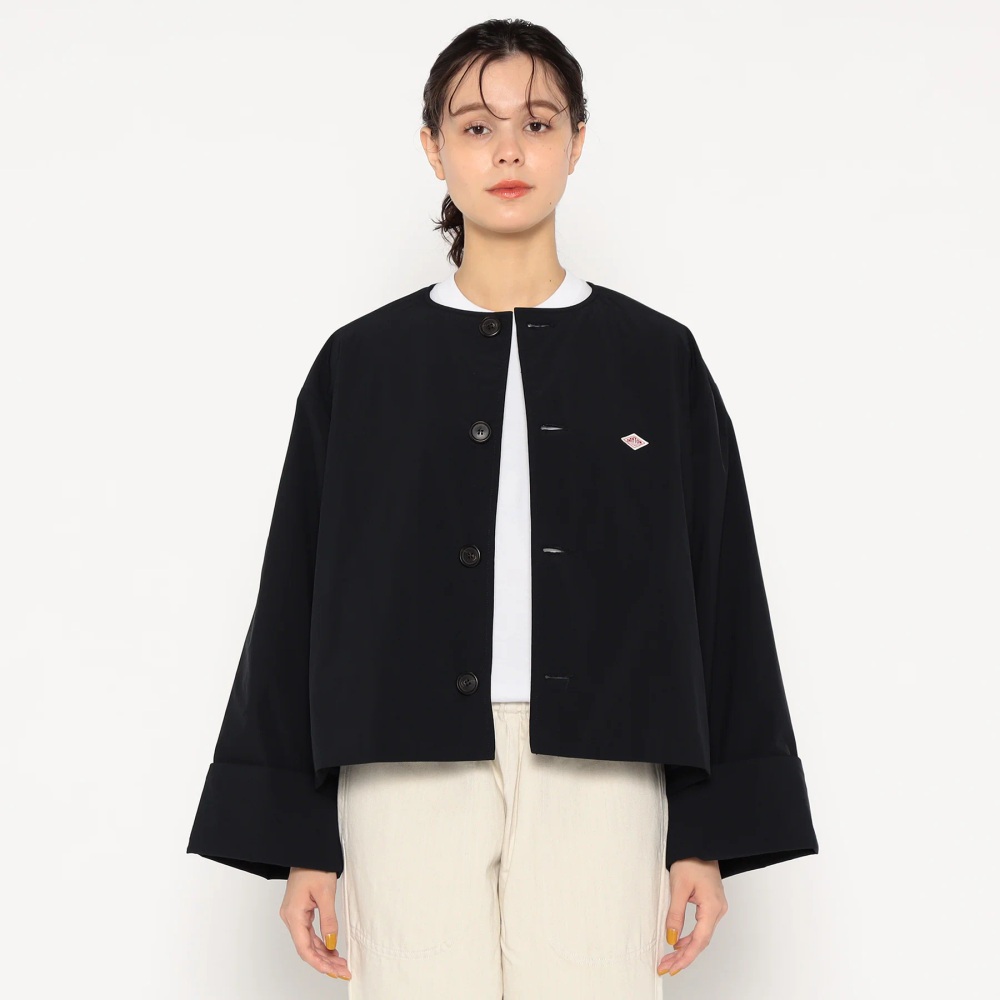 단톤 여성 카라리스 노카라 와이드 재킷 점퍼 DT-A0672PNT GREY OLIVE 36 - 상세 이미지 3
