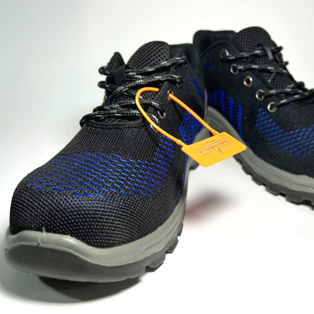 [모터빌라] 안전화 초경량 작업화 발편한 수입 경량 산업화 블루블랙 360g