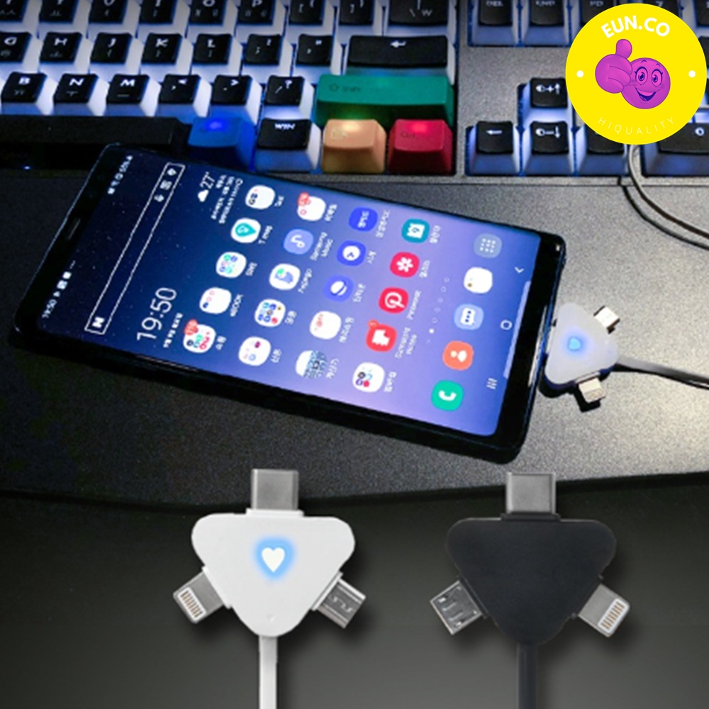 릴타입 데이터케이블 고속충전 데이터전송 5핀 8핀 c타입 1+1