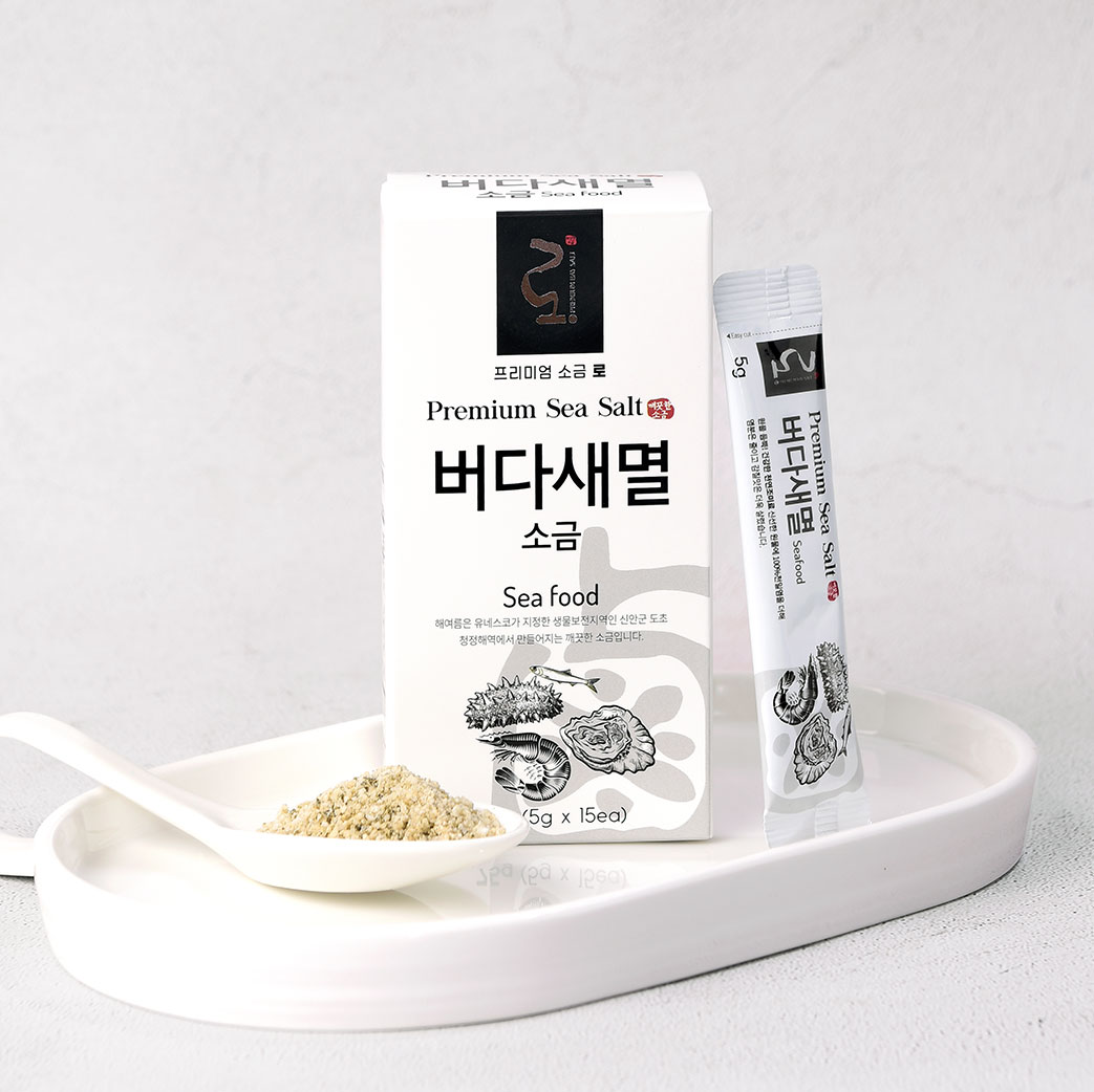 해여름 프리미엄 천일염 로 버다새멸소금 스틱 (5g, 15개입) - 상품 이미지