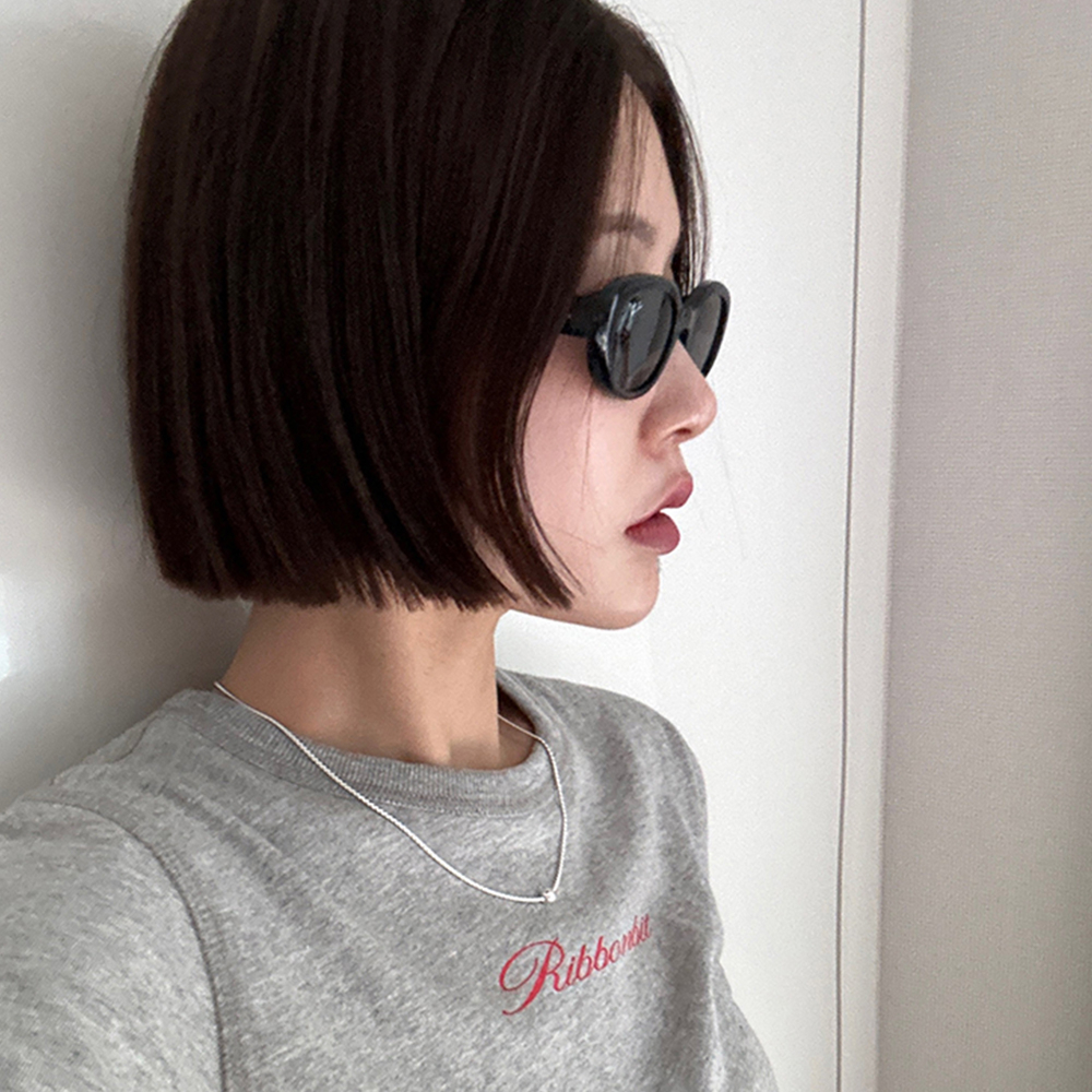 레이벤 선글라스 RB4441D 빈티지 긱시크 검정 오벌 뿔테 남자 여자 선글라스 블랙