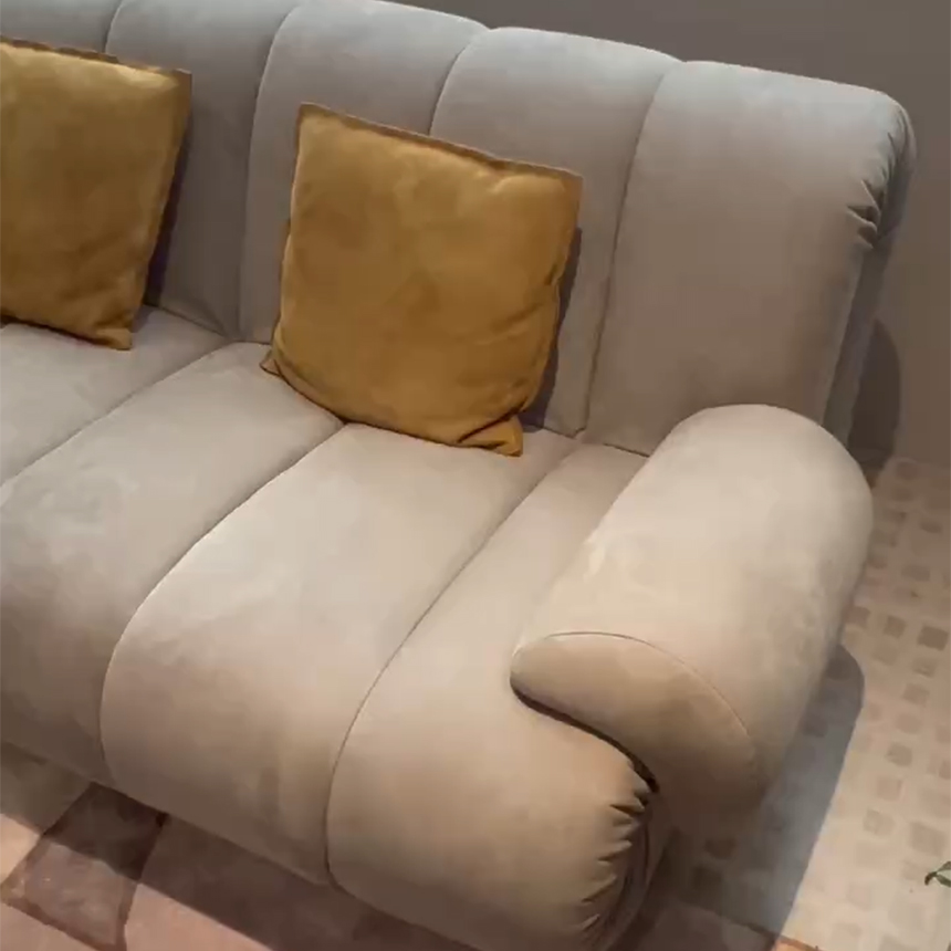 루지아노 스네이크 거실 사무실 천연 가죽 소파 3인 Rugiano Snake Sofa