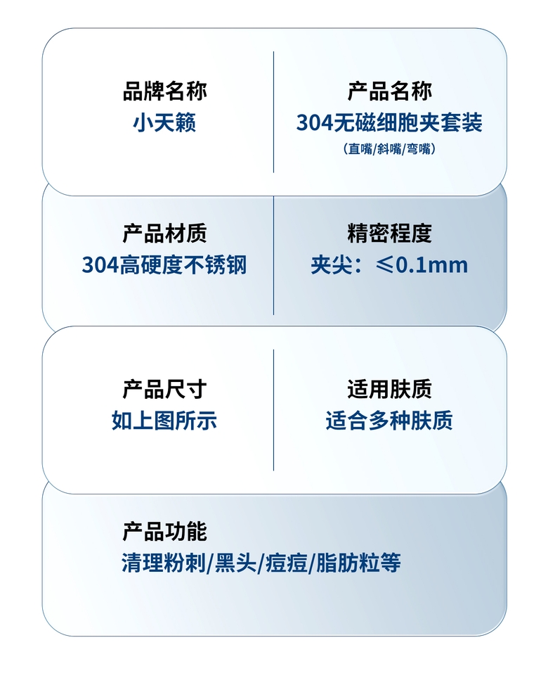 블랙헤드 제거 핀셋 여드름 압출기 정밀 미용도구 세트, 폐쇄성 여드름 관리용 스테인리스 트위저 세트 민트그린 6종 이미지 7