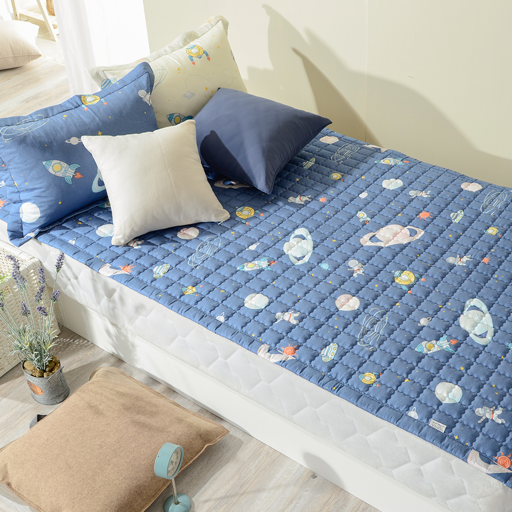 우주여행 키즈 모달 침대패드 알러지케어 매트리스 고정밴딩 어린이침구 패드