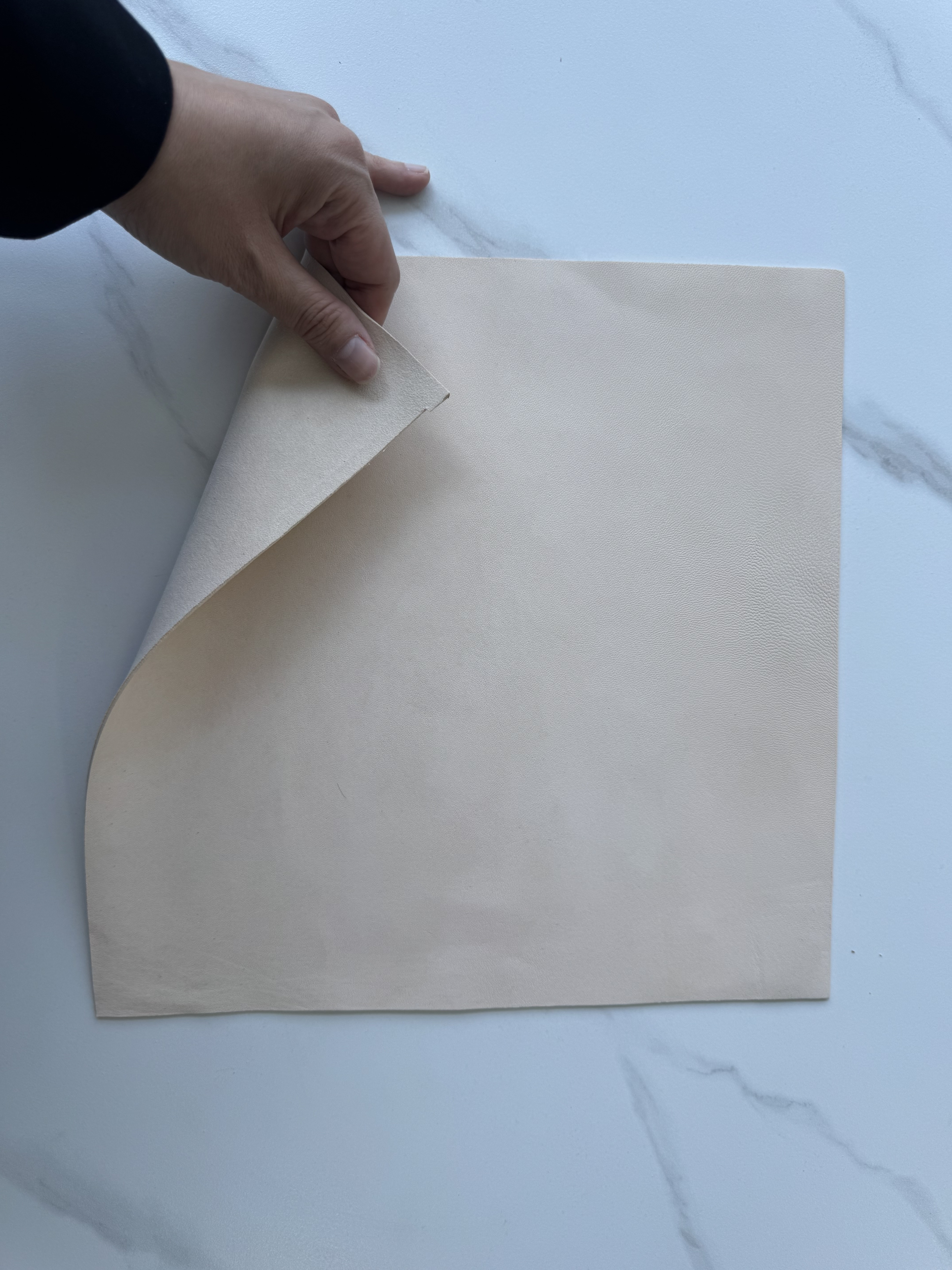 천연가죽원단 Full베지터블 생지 카우,고트,쉽 30cmx30cm 이미지 6