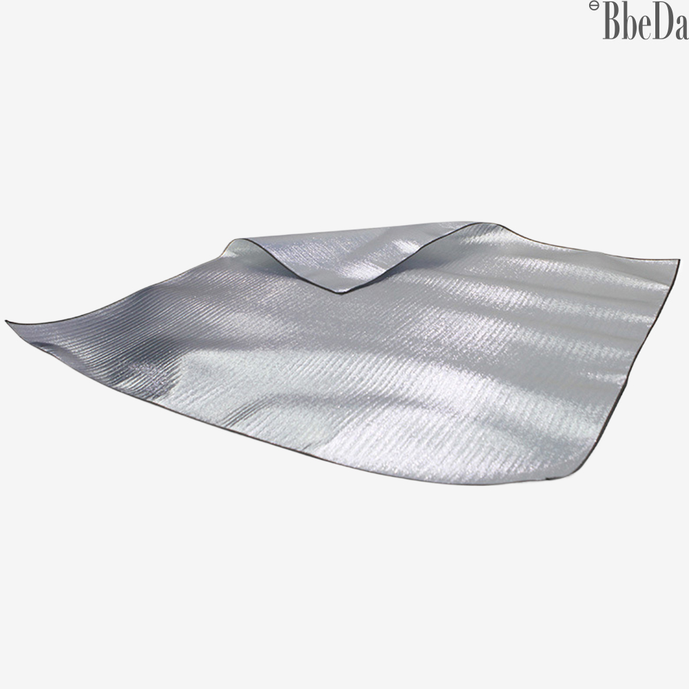 [수납커버 포함] 빼다 접이식 경량 야외 휴대용 캠핑 피크닉 방수 양면 은박 매트 돗자리 200x200cm, 2.5cm, 실버