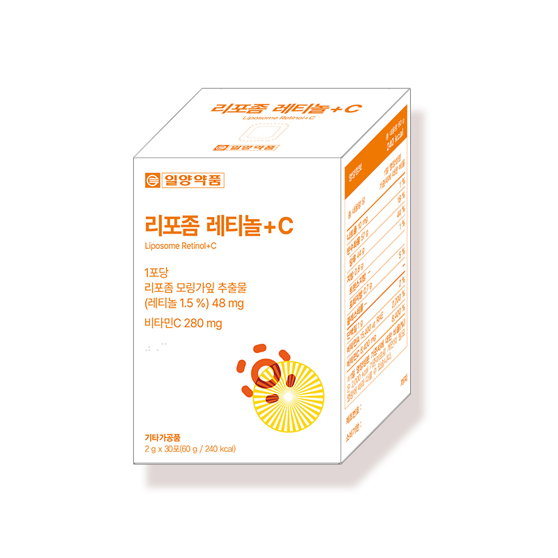 일양약품 리포좀 레티놀+C  비타민C 모링가잎추출물 식약청 HACCP 30포, 1개 - 상품 이미지