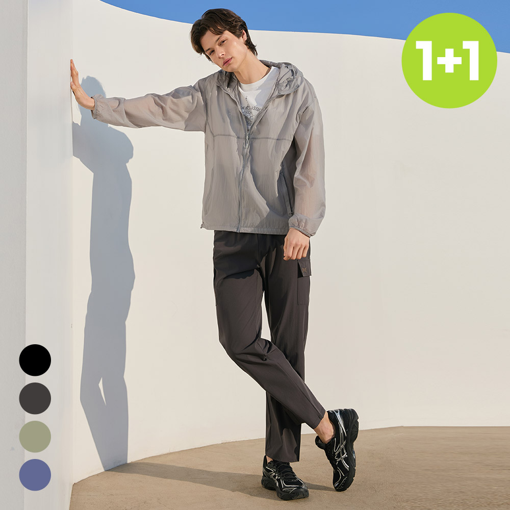 1+1 에버라스트 남성 나일론 팬츠 발수 냉감 바지 - 상품 이미지