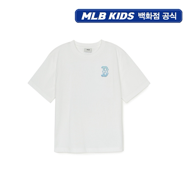[현대백화점]MLB키즈 썸머 모노그램 사각 아트웍 반팔티셔츠 (7ATSM035343WHS) : 더현대닷컴