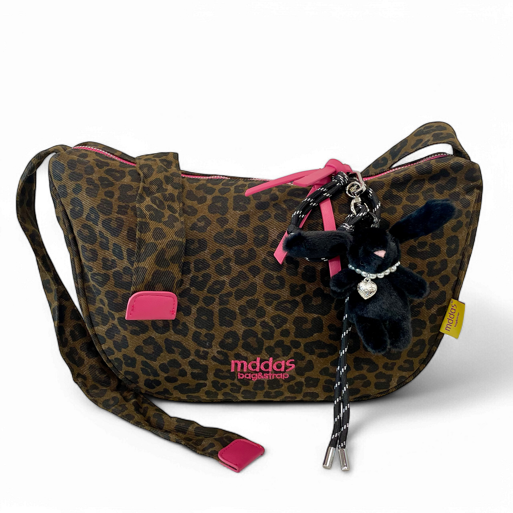 호피 유럽여행가방 가벼운 여행용 크로스백 보부상 크로와상 슬링백 반달크로스백 캔버스 미니