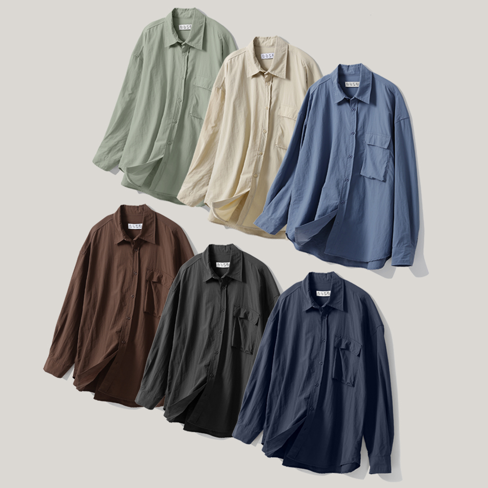 남자오버핏남방 봄 여름셔츠 UTILITY WIND SHIRTS - 상세 이미지 4
