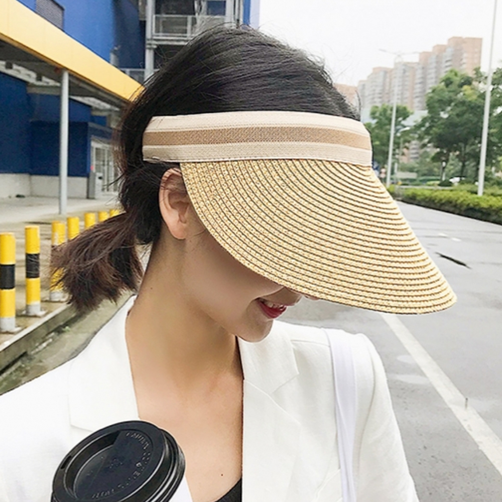 데일리 여름썬캡 창넓은 해수욕장 선캡 외출모자 썬바이저 - 메인 이미지