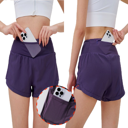 러닝벨트 겸용 러닝반바지 러닝쇼츠 마라톤 투인원 속바지 숏팬츠 3부 운동복 - 상품 이미지