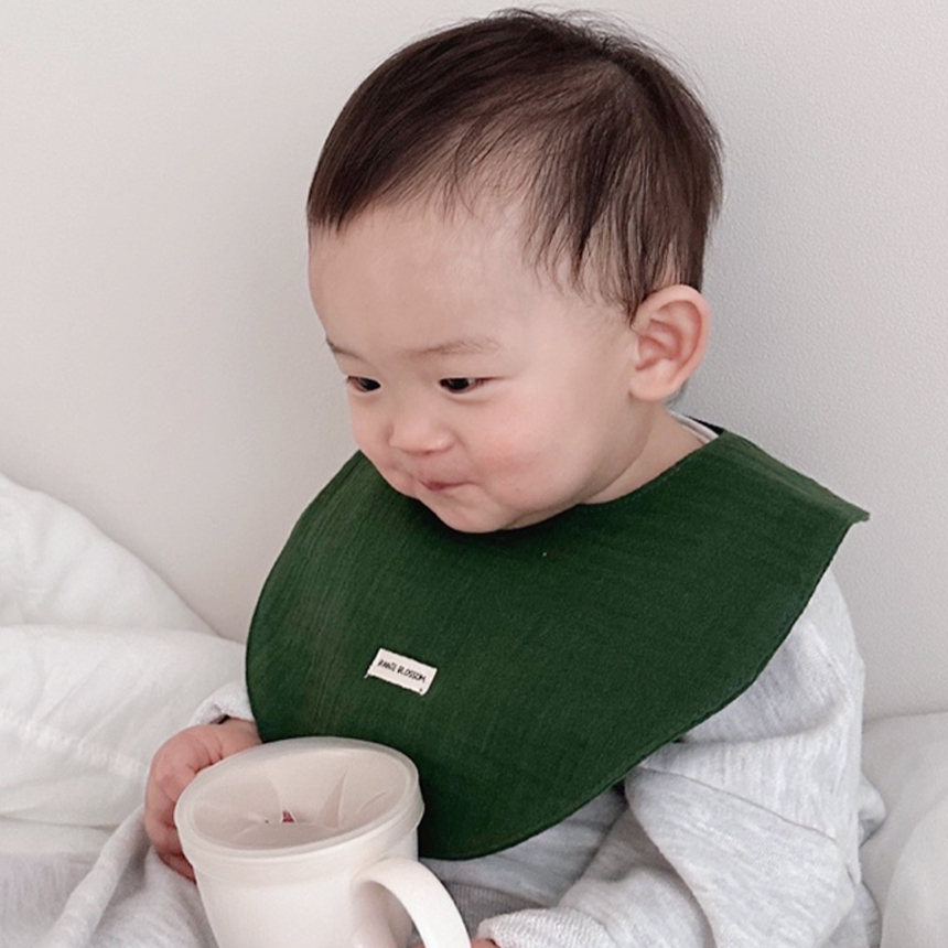 바니블라썸 턱받이 아기 7겹 요루거즈 이유식 턱받이 순면 거즈빕 침받이 다크핑크