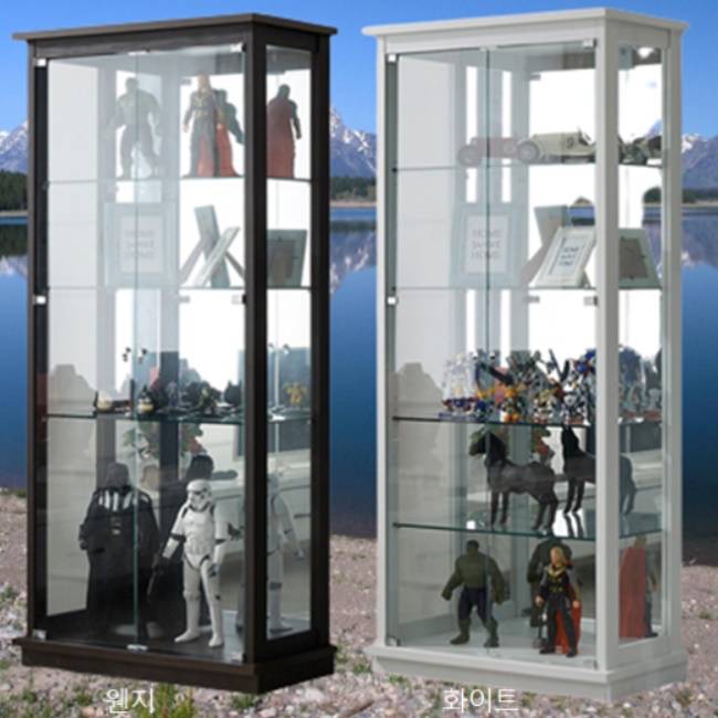 고급 장식장 화이트 엔틱 장식장 유리 전시장 트로피 상패 진열장