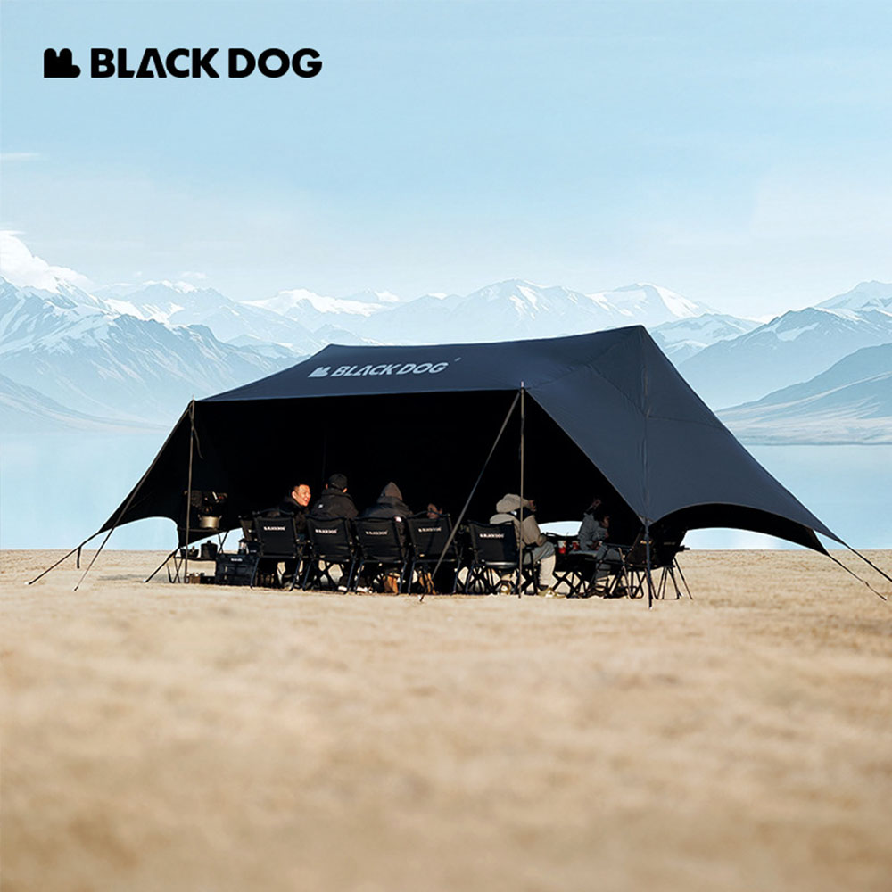 블랙독 초대형 타프 블랙코팅 캠핑 쉘터 천막 그늘막 어닝 8m