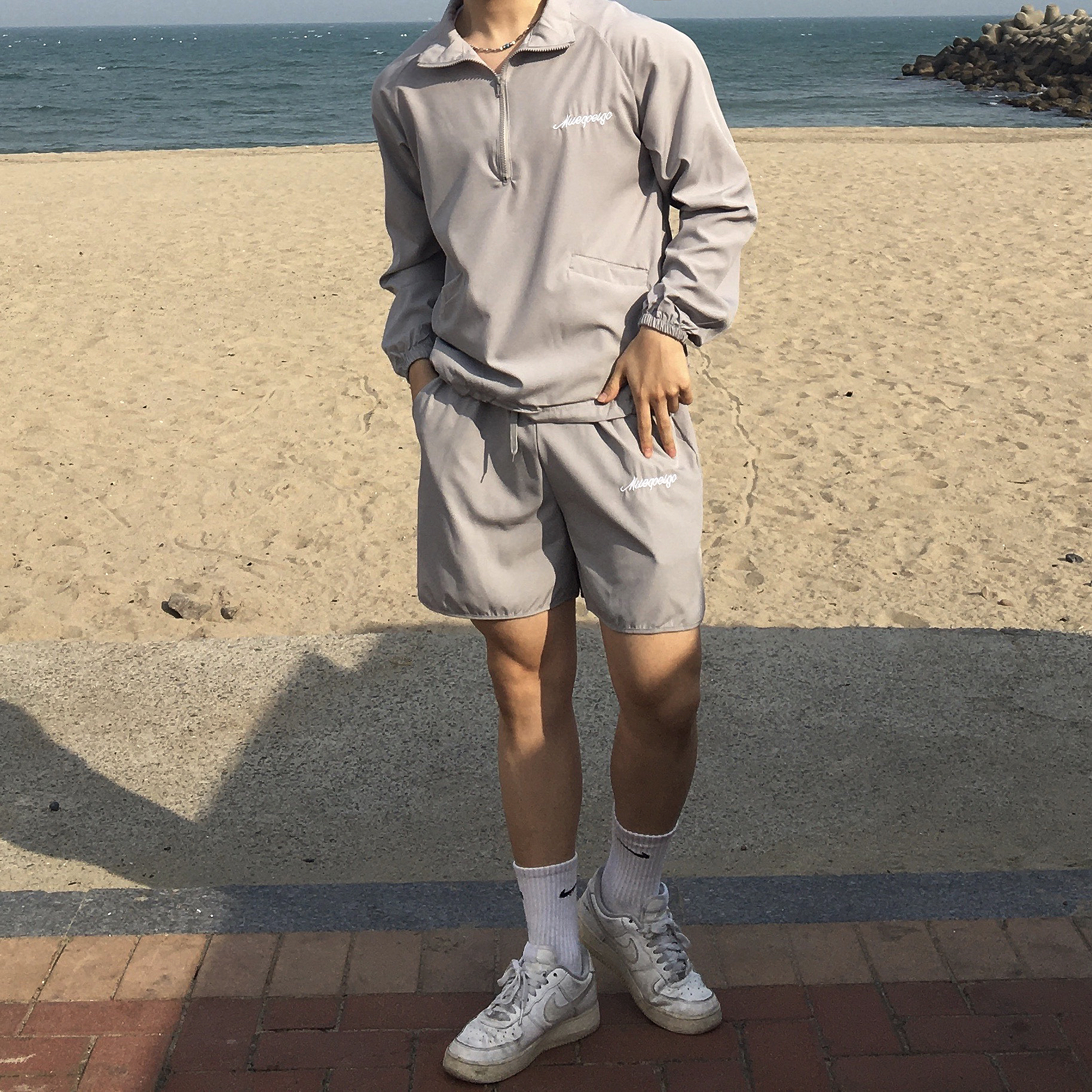 남자트레이닝세트 러닝복 남성트레이닝셋업 - 상세 이미지 2