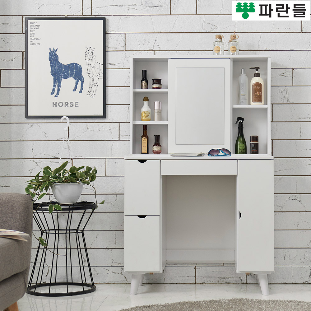 파른들가구 SS 거울수납 입식화장대A 서랍화장대 콘솔 - 상세 이미지 3