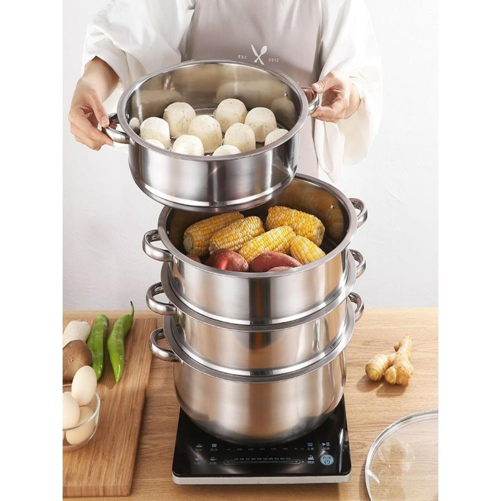 대형 찜솥 킹크랩 찜기 가정용 곰솥 인덕션 랍스터 만두 3중복합바닥 40cm 1개 - 상세 이미지 5