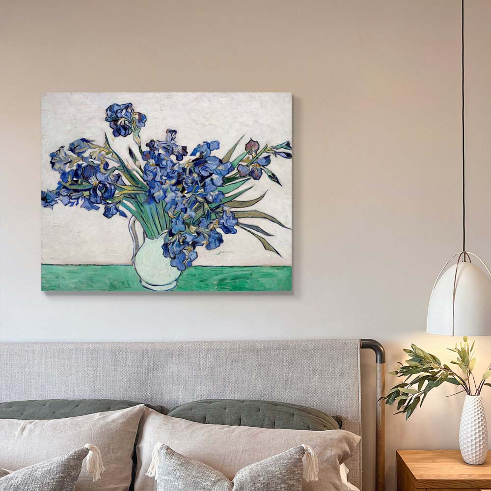 빈센트 반 고흐 붓꽃 62 x 78cm 명화 거실 현관 벽 꽃 그림 인테리어 띄움 액자 - 상품 이미지