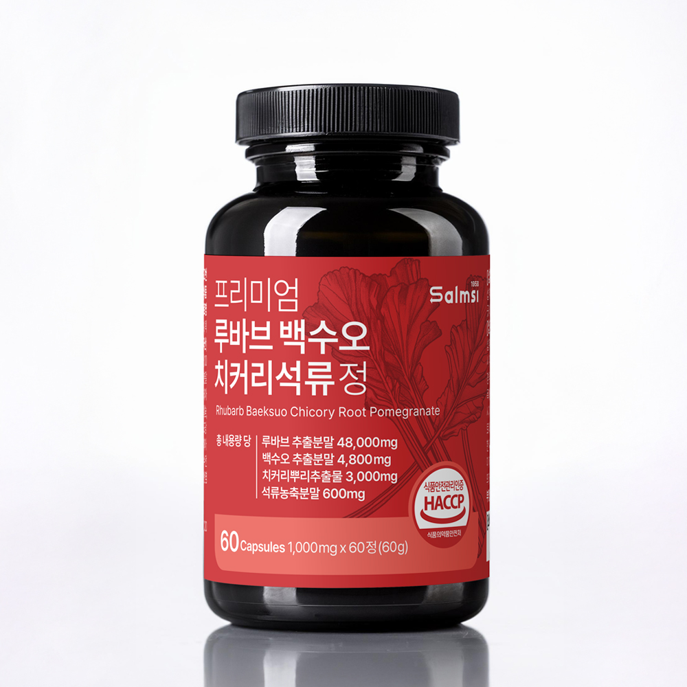 프리미엄 루바브 백수오 치커리 석류 정 1,000mg x 60정 토마토 비타민 미네랄