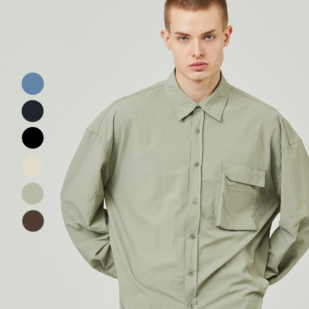 남자오버핏남방 봄 여름셔츠 UTILITY WIND SHIRTS - 상세 이미지 3