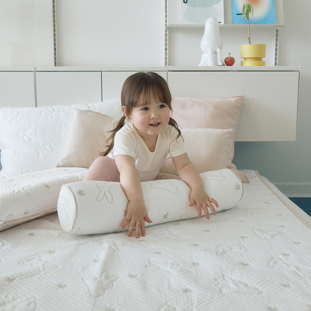 베베데코 히말라야 듀라론 냉감 아기 롱쿠션 유아 바디필로우 럭키래빗 세트 12x60